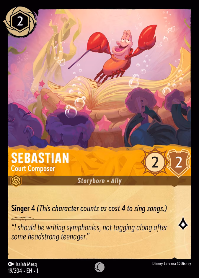 Sebastian - Court Composer Lorcana card (19/204, The First Chapter)