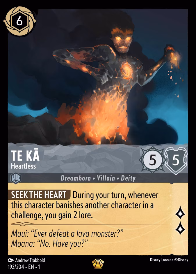 Te Kā - Heartless Lorcana card (192/204, The First Chapter)