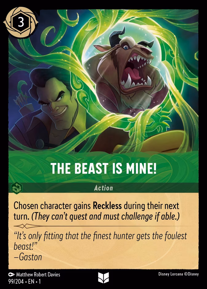 The Beast is Mine! Lorcana card (99/204, The First Chapter)