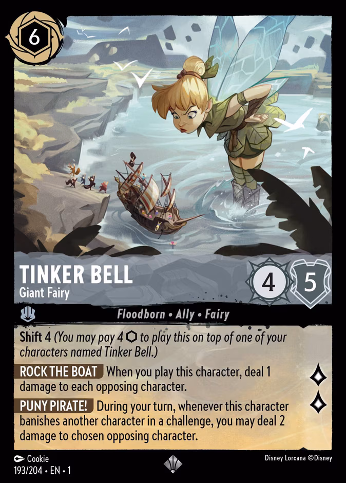 Tinker Bell - Giant Fairy Lorcana card (193/204, The First Chapter)