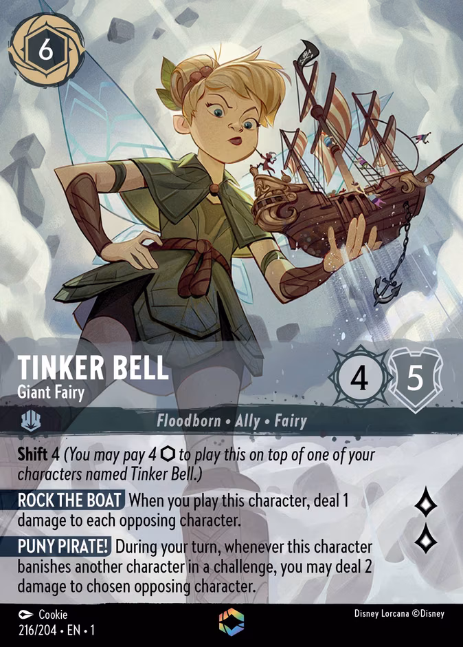 Tinker Bell - Giant Fairy Lorcana card (216/204)