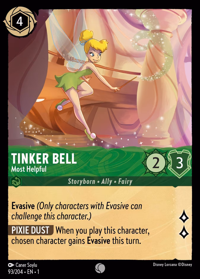 Tinker Bell - Most Helpful Lorcana card (93/204, The First Chapter)
