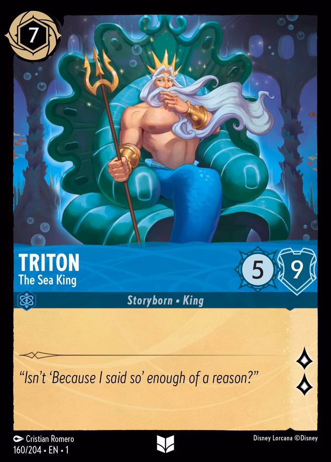 Triton - The Sea King Lorcana card (160/204, The First Chapter)