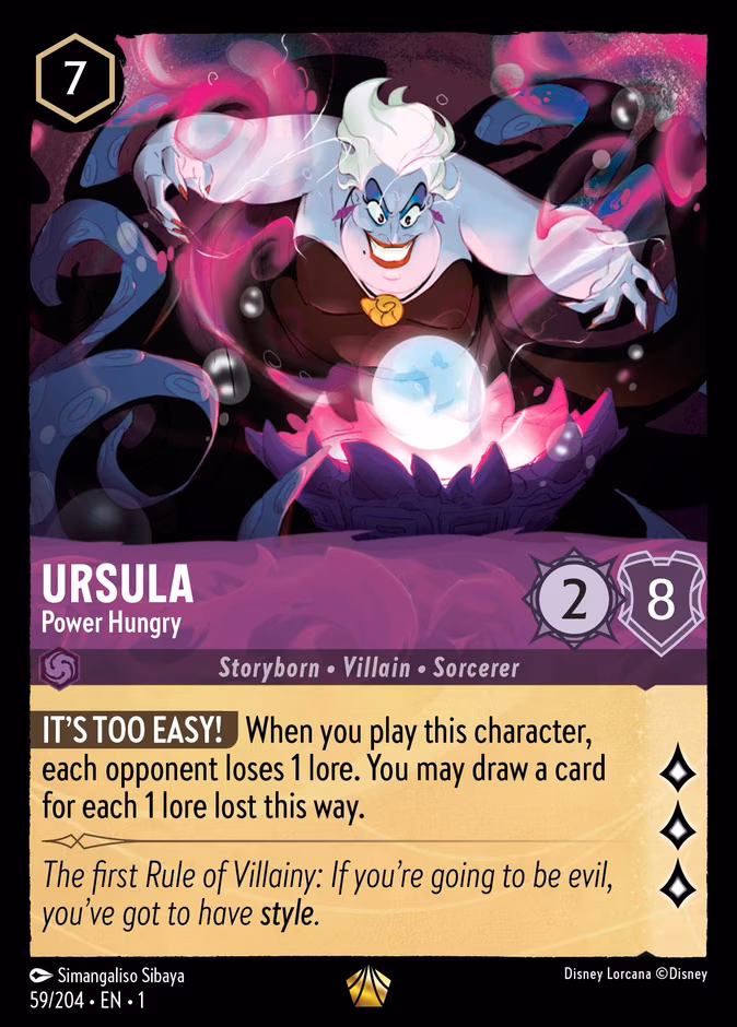 Ursula - Power Hungry Lorcana card (59/204, The First Chapter)