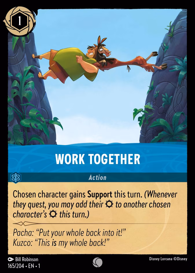 Work Together Lorcana card (165/204, The First Chapter)