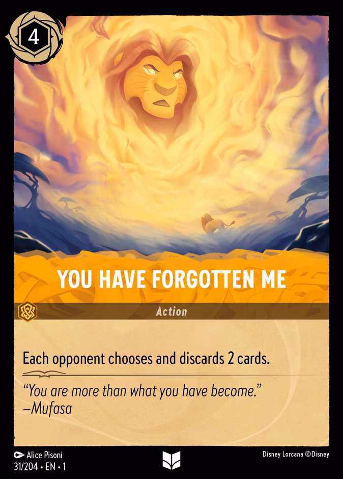 You Have Forgotten Me Lorcana card (31/204, The First Chapter)