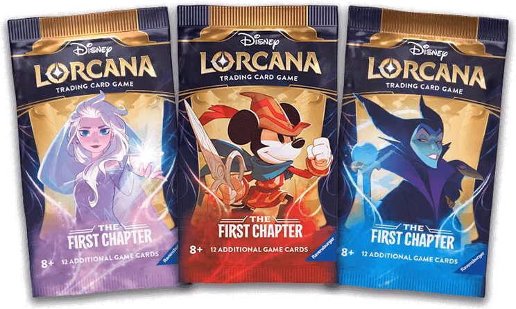 Disney Lorcana The First Chapter Booster Pack Art Bundle [Set of 3]
