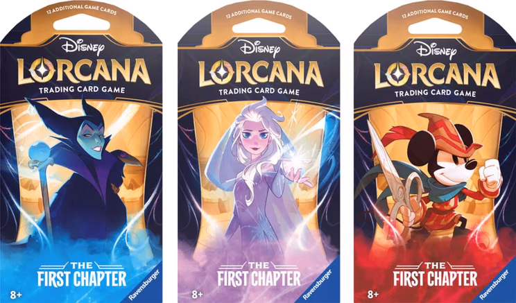 Disney Lorcana The First Chapter Sleeved Booster Pack Art Bundle [Set of 3]