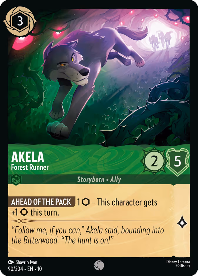 Akela - Forest Runner Lorcana card (90/204, Whispers in the Well)