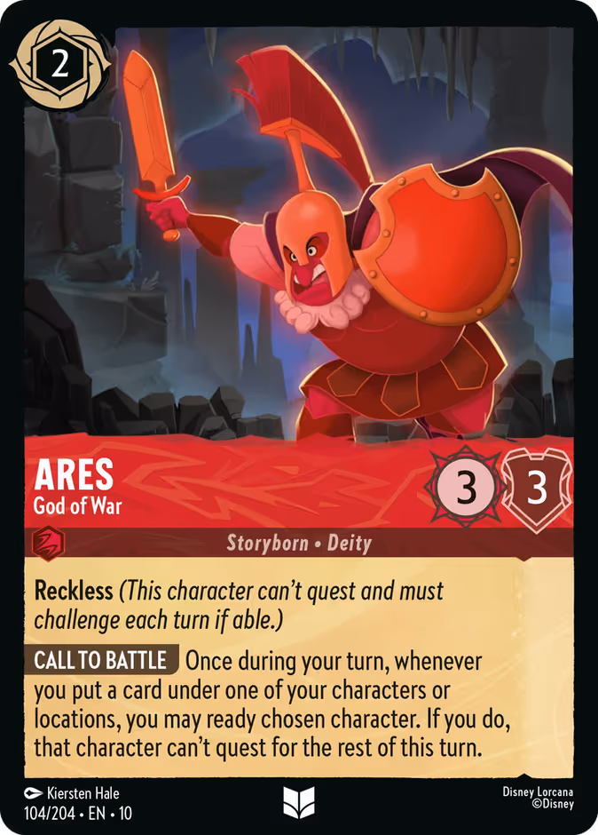 Ares - God of War Lorcana card (104/204, Whispers in the Well)