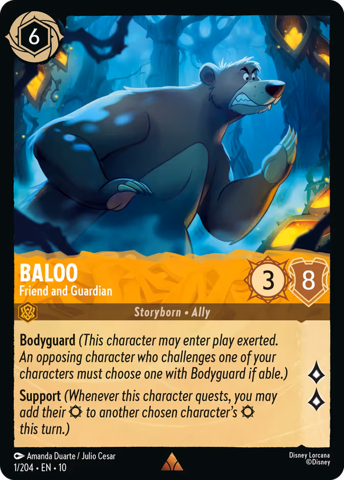 Baloo - Friend and Guardian Lorcana card (1/204, Whispers in the Well)