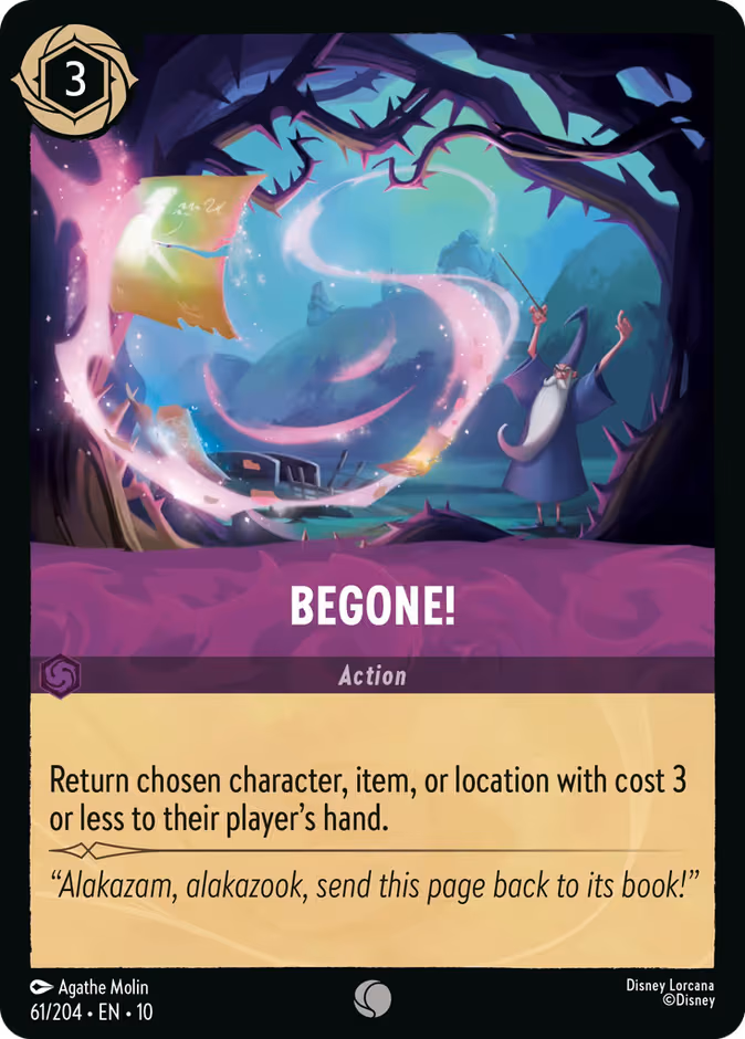 Begone! Lorcana card (61/204, Whispers in the Well)