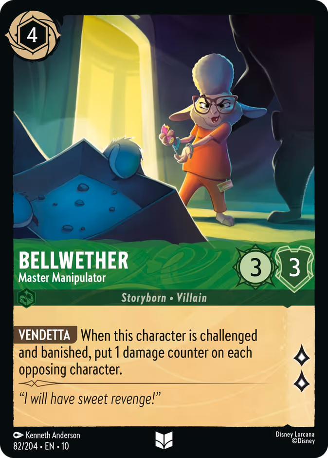 Bellwether - Master Manipulator Lorcana card (82/204, Whispers in the Well)