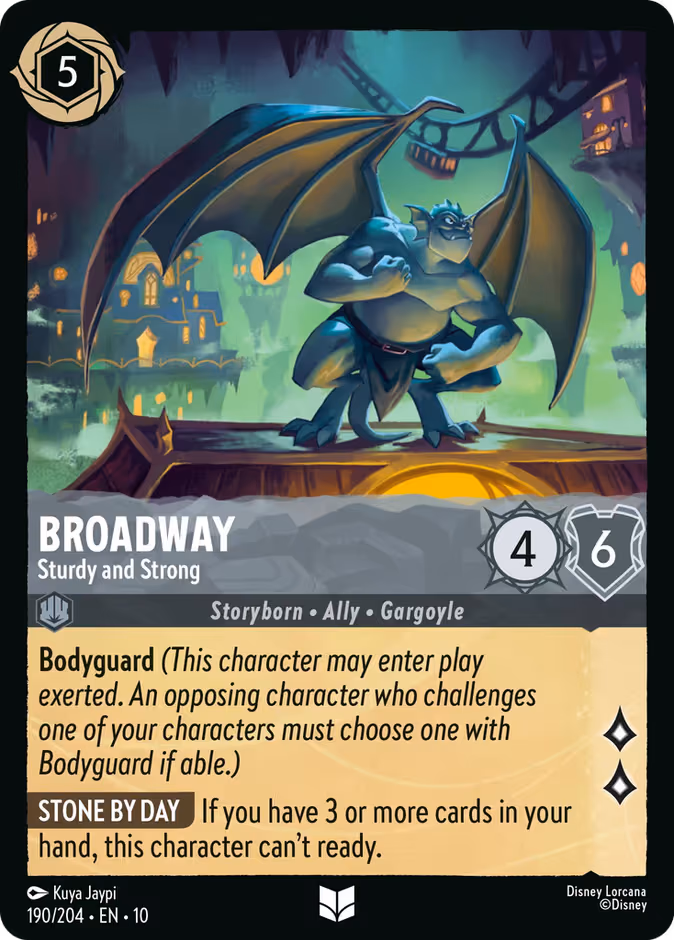 Broadway - Sturdy and Strong Lorcana card (190/204, Whispers in the Well)