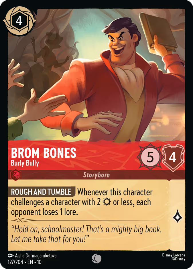 Brom Bones - Burly Bully Lorcana card (127/204, Whispers in the Well)