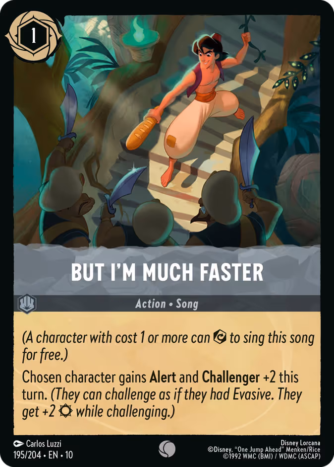 But I'm Much Faster Lorcana card (195/204, Whispers in the Well)