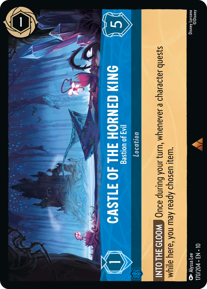 Castle of the Horned King - Bastion of Evil Lorcana card (170/204, Whispers in the Well)