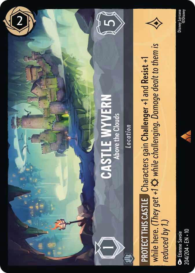 Castle Wyvern - Above the Clouds Lorcana card (204/204, Whispers in the Well)