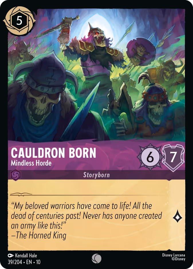 Cauldron Born - Mindless Horde Lorcana card (39/204, Whispers in the Well)