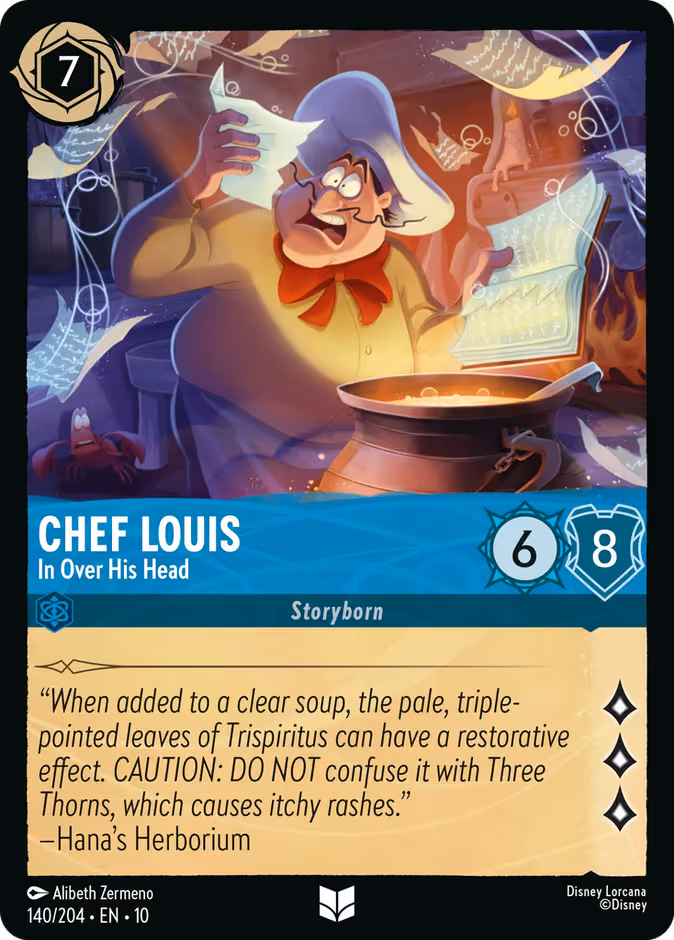 Chef Louis - In Over His Head Lorcana card (140/204, Whispers in the Well)