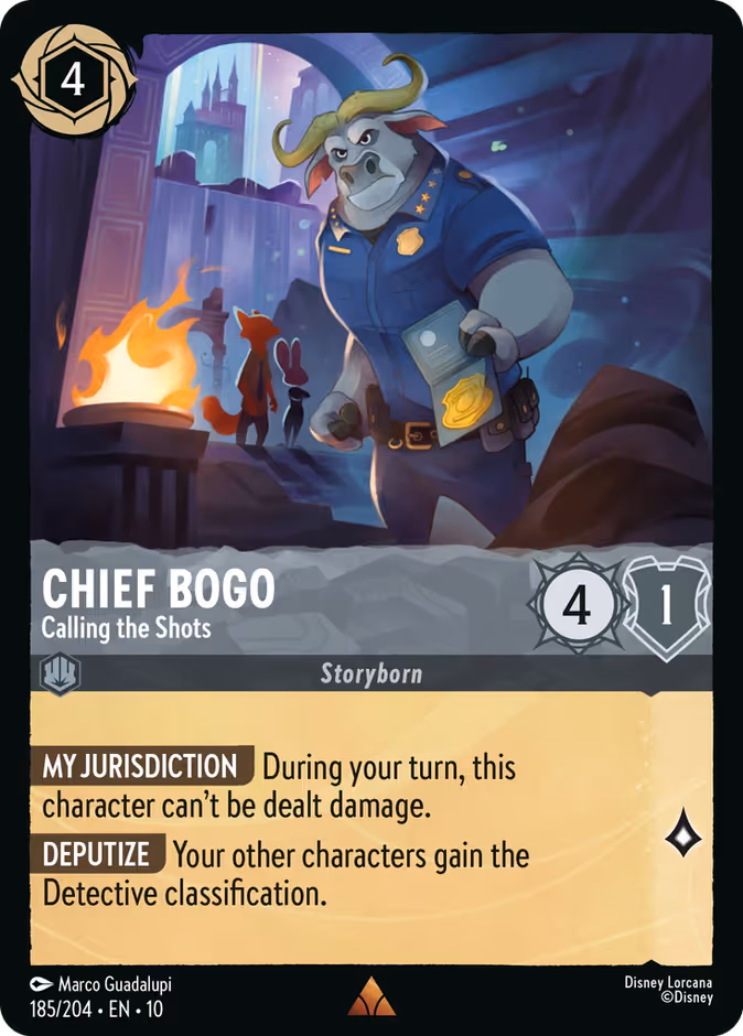Chief Bogo - Calling the Shots Lorcana card (185/204, Whispers in the Well)