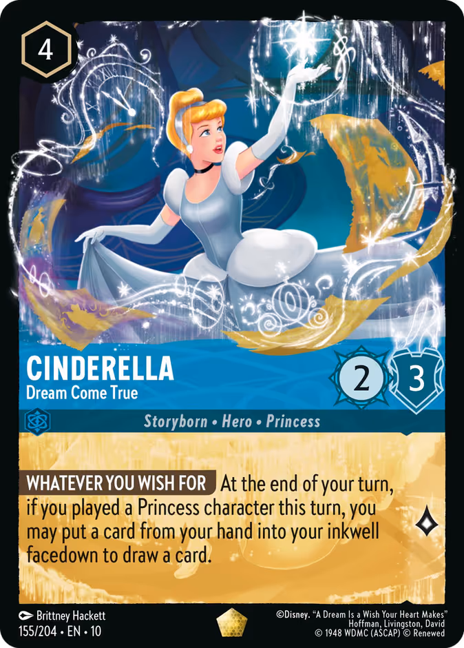 Cinderella - Dream Come True Lorcana card (155/204, Whispers in the Well)