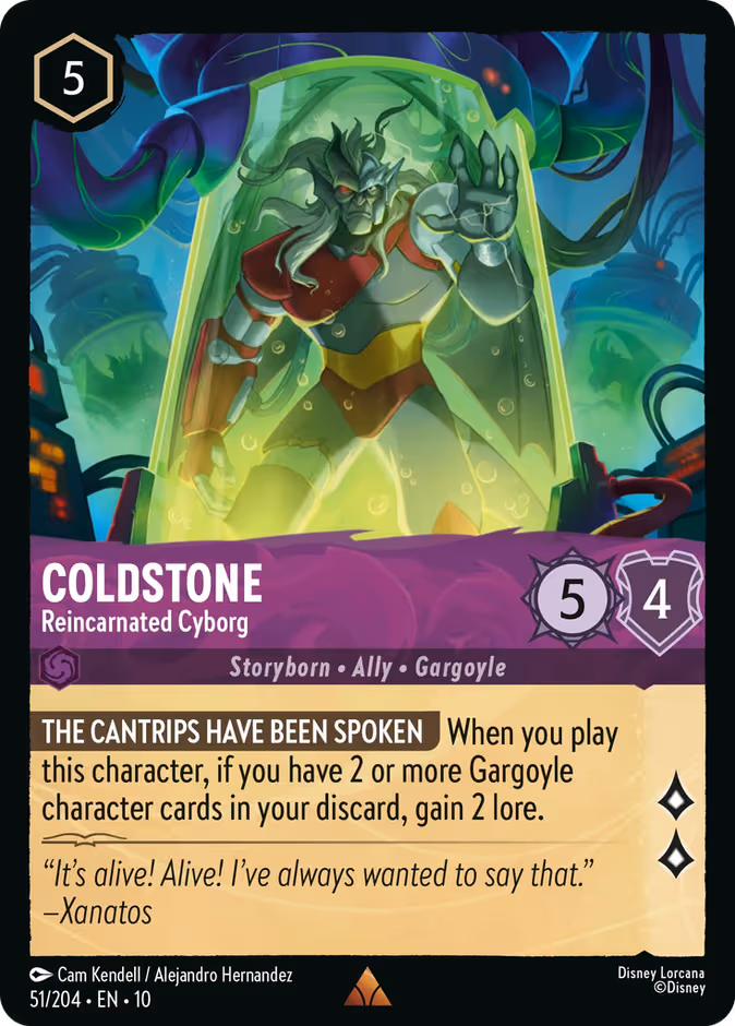 Coldstone - Reincarnated Cyborg Lorcana card (51/204, Whispers in the Well)