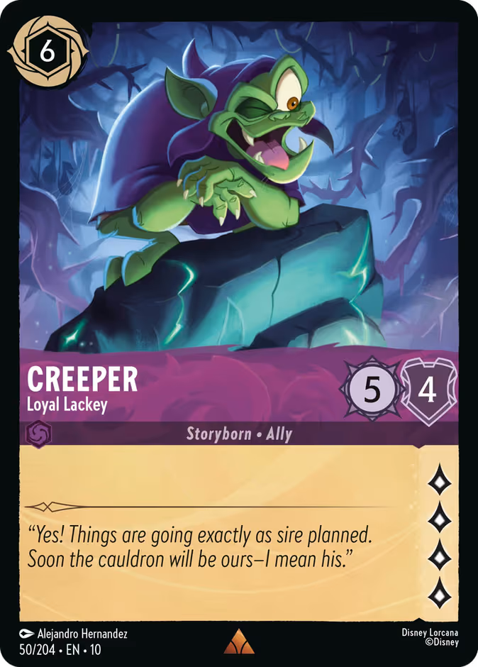 Creeper - Loyal Lackey Lorcana card (50/204, Whispers in the Well)