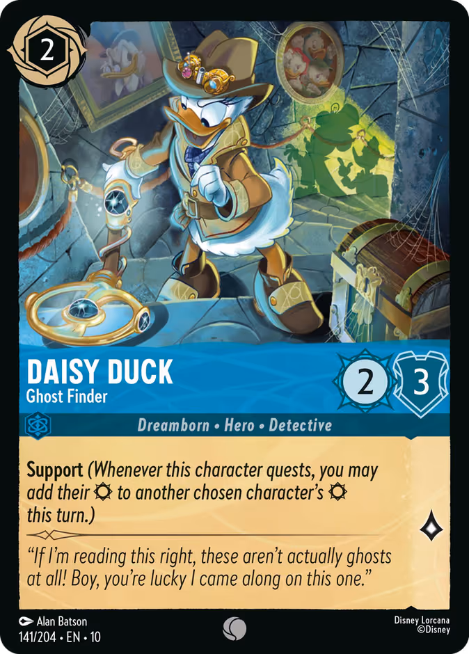 Daisy Duck - Ghost Finder Lorcana card (141/204, Whispers in the Well)