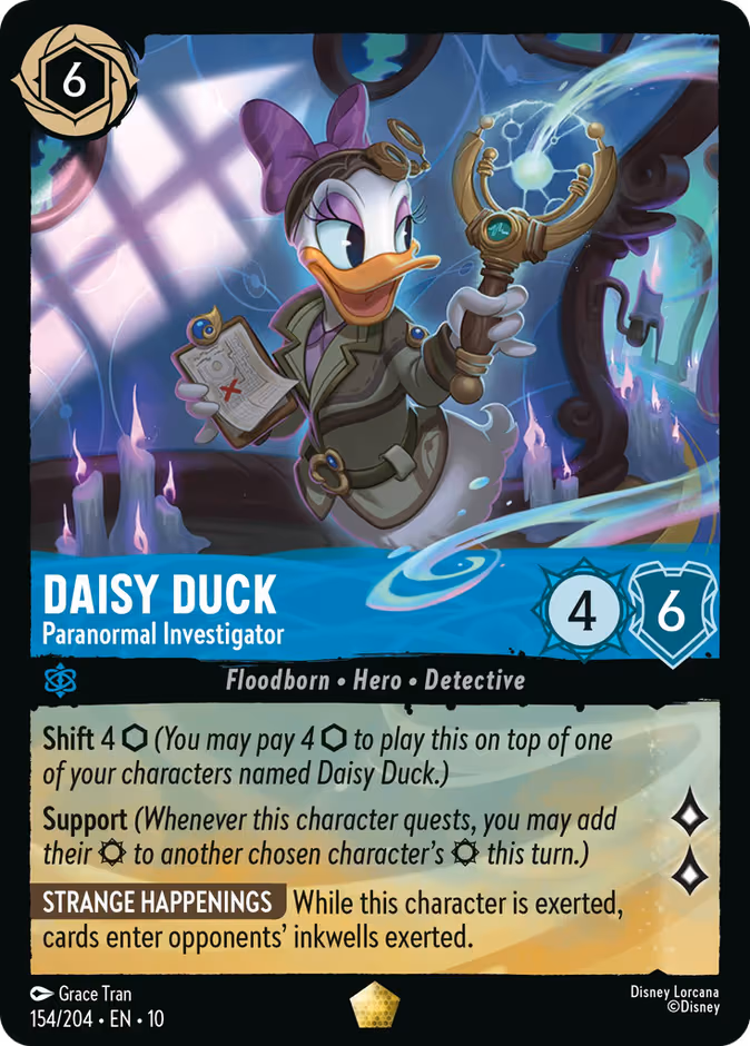 Daisy Duck - Paranormal Investigator Lorcana card (154/204, Whispers in the Well)