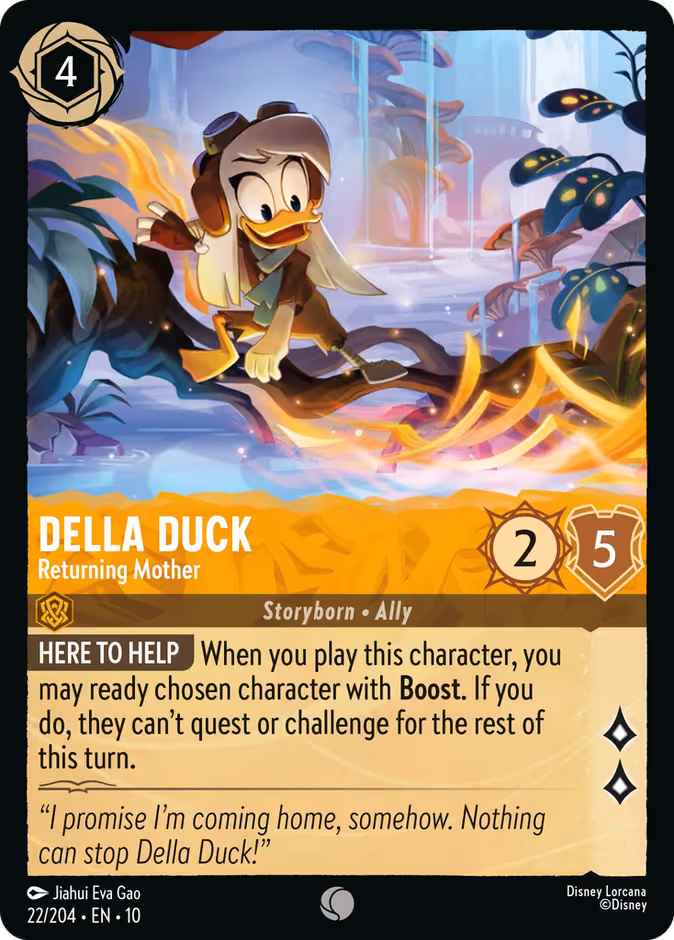 Della Duck - Returning Mother Lorcana card (22/204, Whispers in the Well)