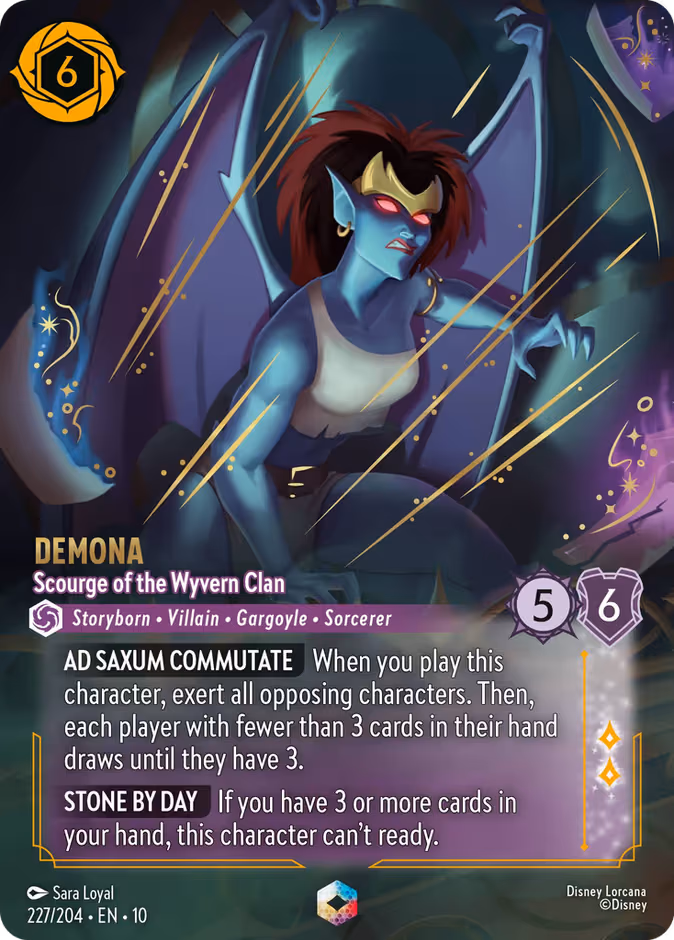 Demona - Scourge of the Wyvern Clan Lorcana card (227/204)