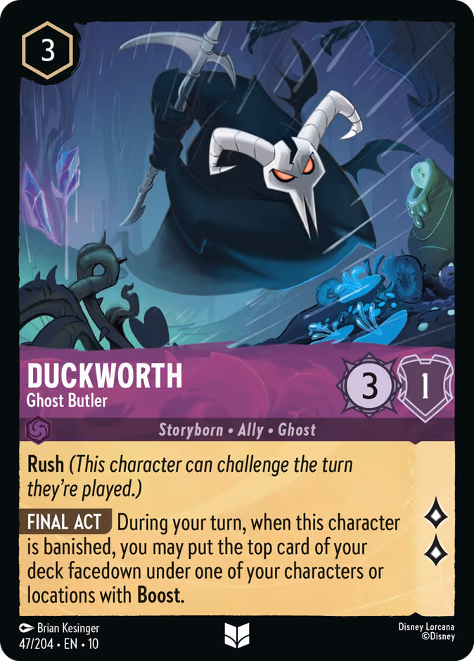 Duckworth - Ghost Butler Lorcana card (47/204, Whispers in the Well)