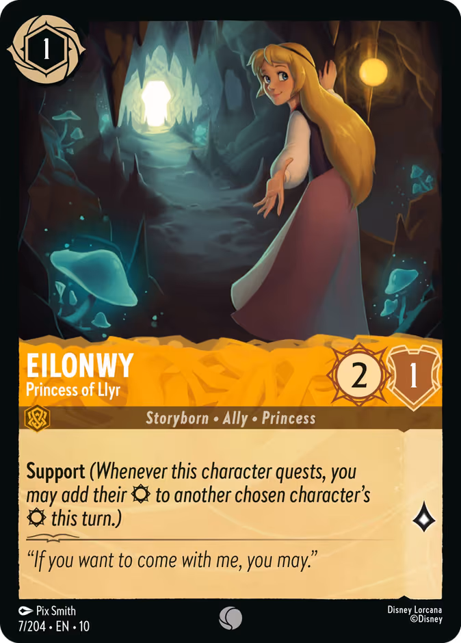 Eilonwy - Princess of Llyr Lorcana card (7/204, Whispers in the Well)
