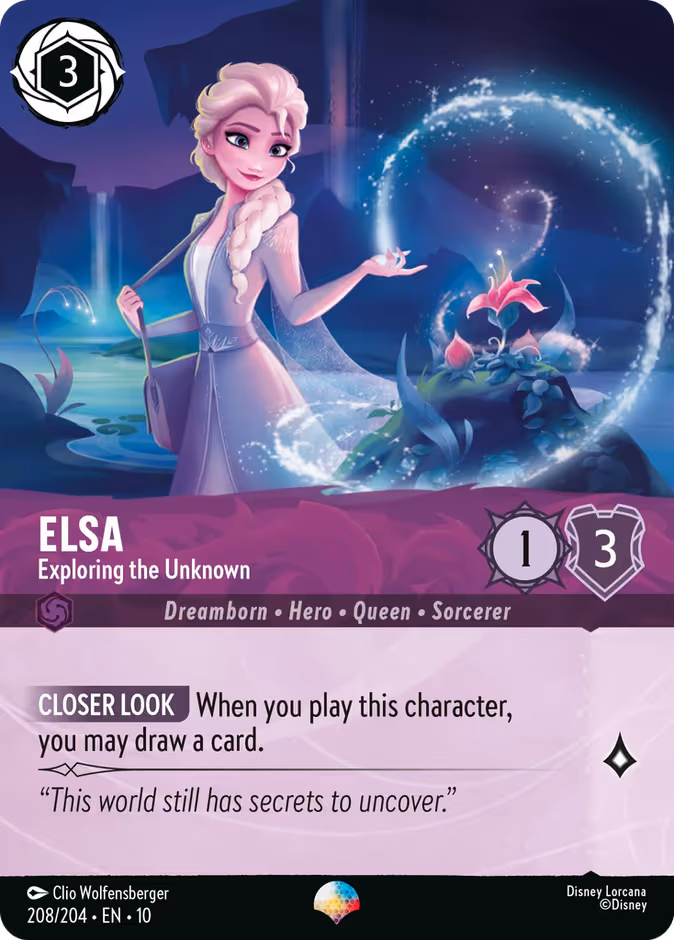 Elsa - Exploring the Unknown Lorcana card (208/204, Whispers in the Well)