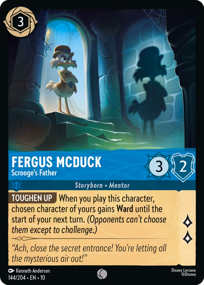 Fergus McDuck - Scrooge's Father Lorcana card (144/204, Whispers in the Well)