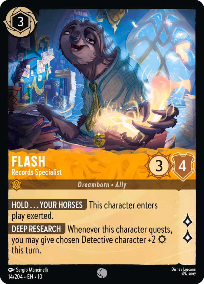 Flash - Records Specialist Lorcana card (14/204, Whispers in the Well)