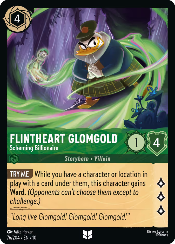 Flintheart Glomgold - Scheming Billionaire Lorcana card (76/204, Whispers in the Well)