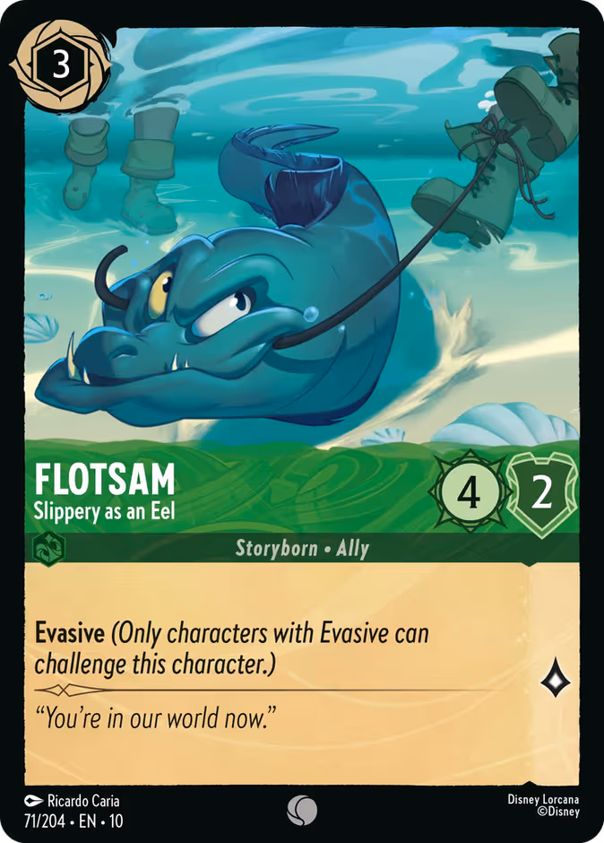 Flotsam - Slippery as an Eel Lorcana card (71/204, Whispers in the Well)