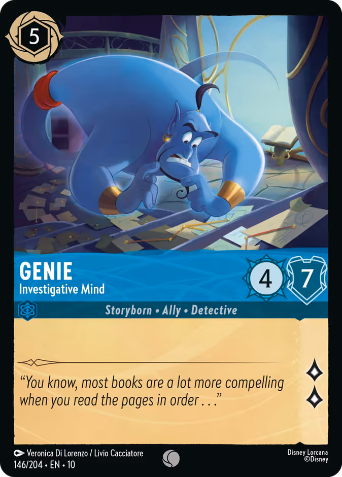 Genie - Investigative Mind Lorcana card (146/204, Whispers in the Well)