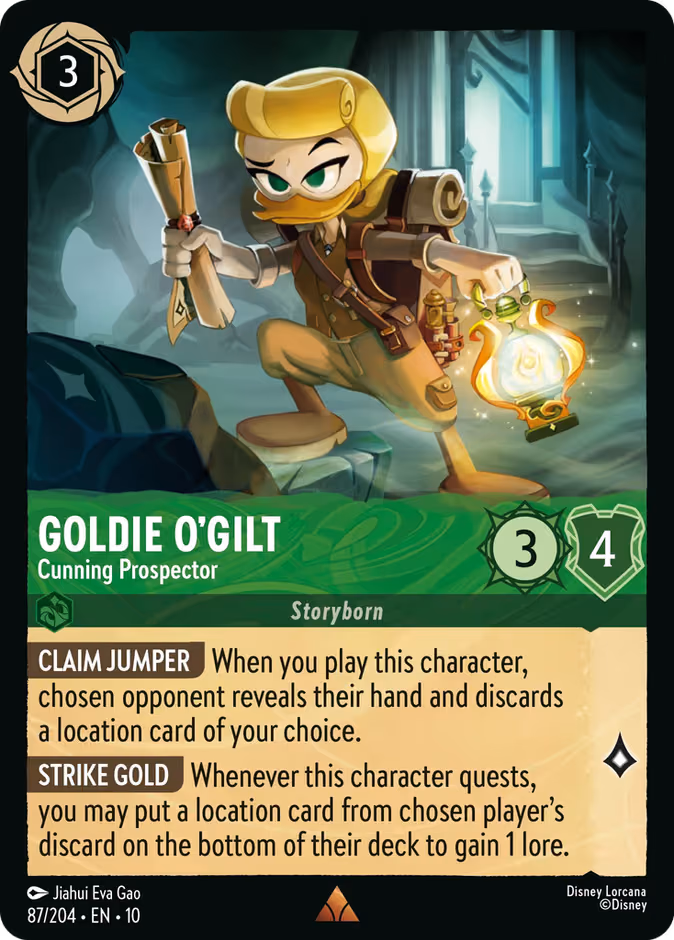 Goldie O'Gilt - Cunning Prospector Lorcana card (87/204, Whispers in the Well)