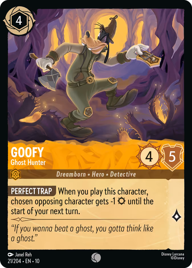 Goofy - Ghost Hunter Lorcana card (21/204, Whispers in the Well)