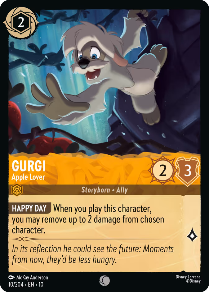 Gurgi - Apple Lover Lorcana card (10/204, Whispers in the Well)