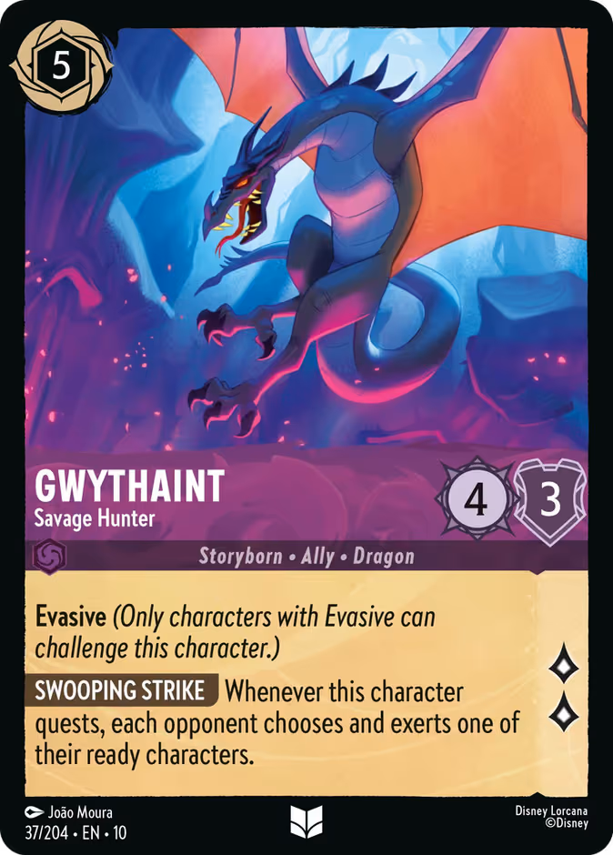 Gwythaint - Savage Hunter Lorcana card (37/204, Whispers in the Well)