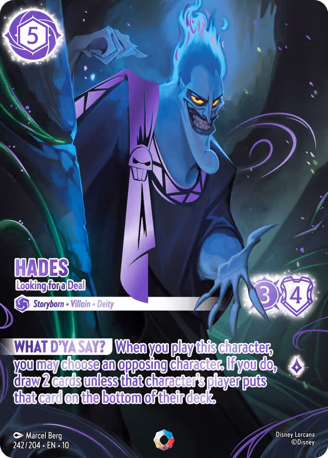 Hades - Looking for a Deal Lorcana card (242/204)