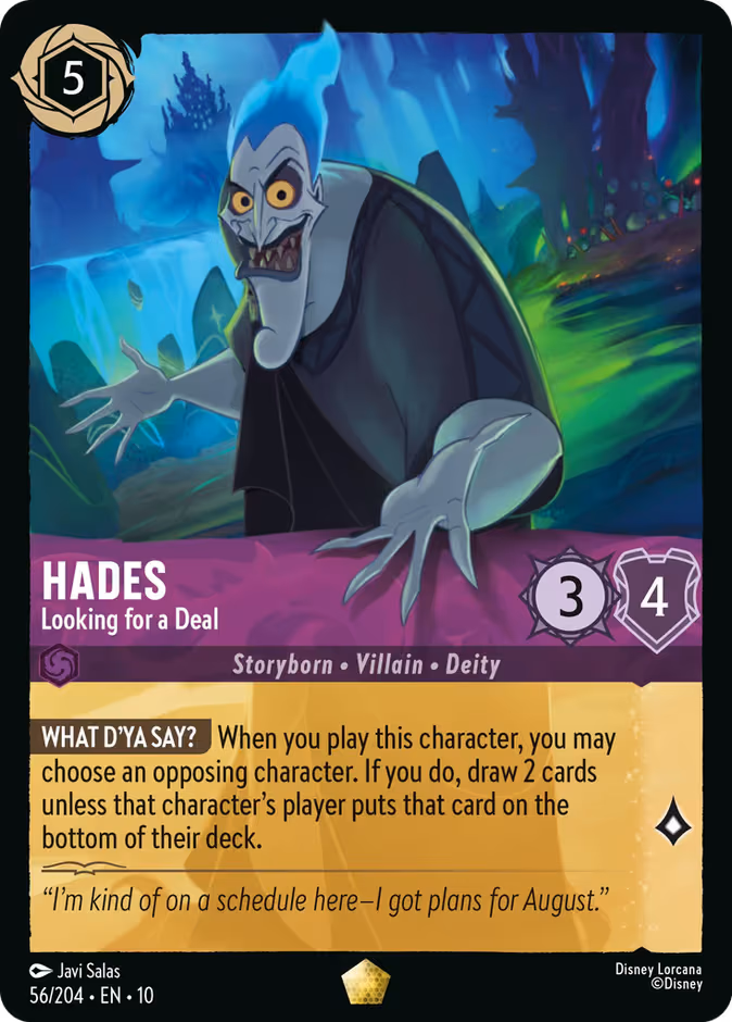 Hades - Looking for a Deal Lorcana card (56/204, Whispers in the Well)