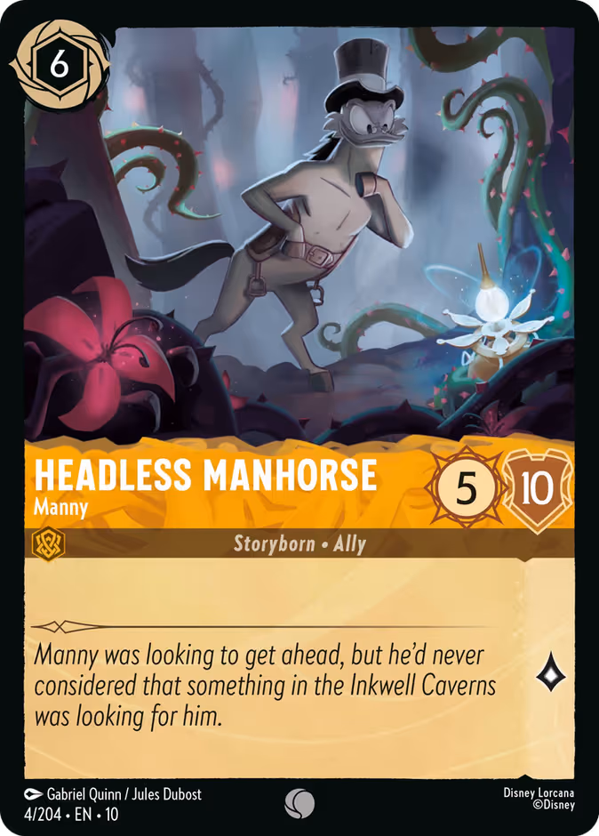 Headless Manhorse - Manny Lorcana card (4/204, Whispers in the Well)