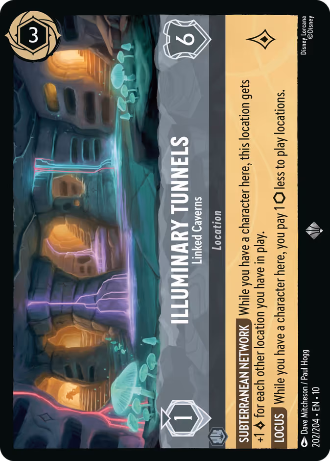 Illuminary Tunnels - Linked Caverns Lorcana card (202/204, Whispers in the Well)