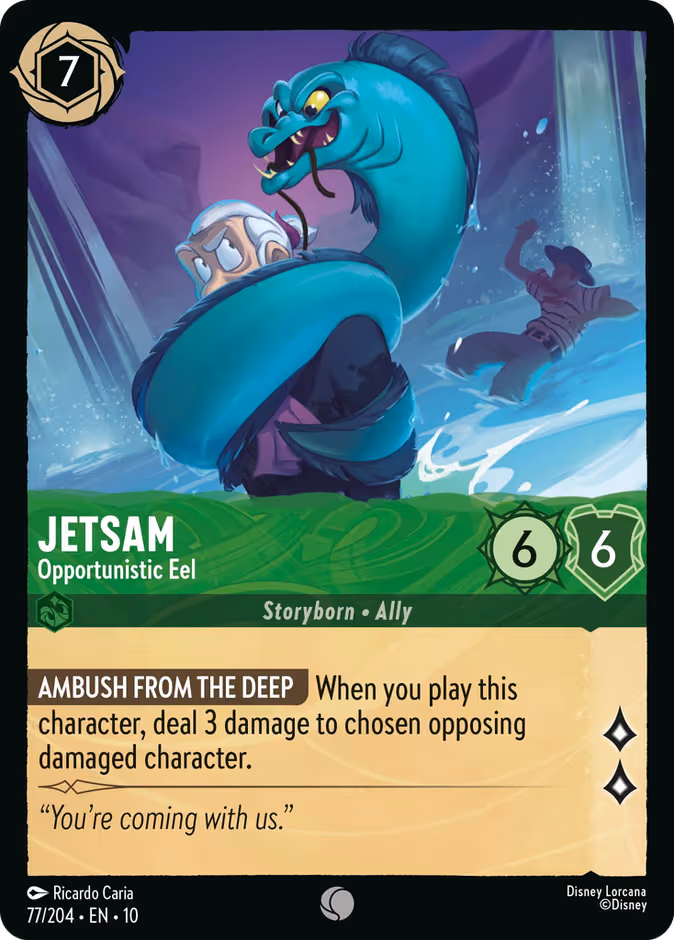 Jetsam - Opportunistic Eel Lorcana card (77/204, Whispers in the Well)