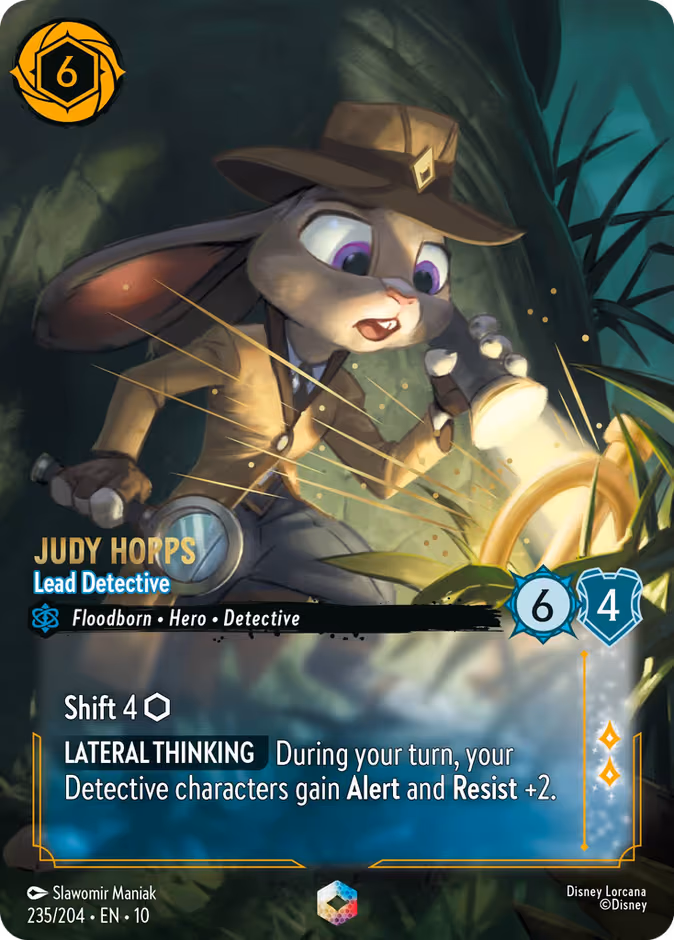 Judy Hopps - Lead Detective Lorcana card (235/204, Whispers in the Well)